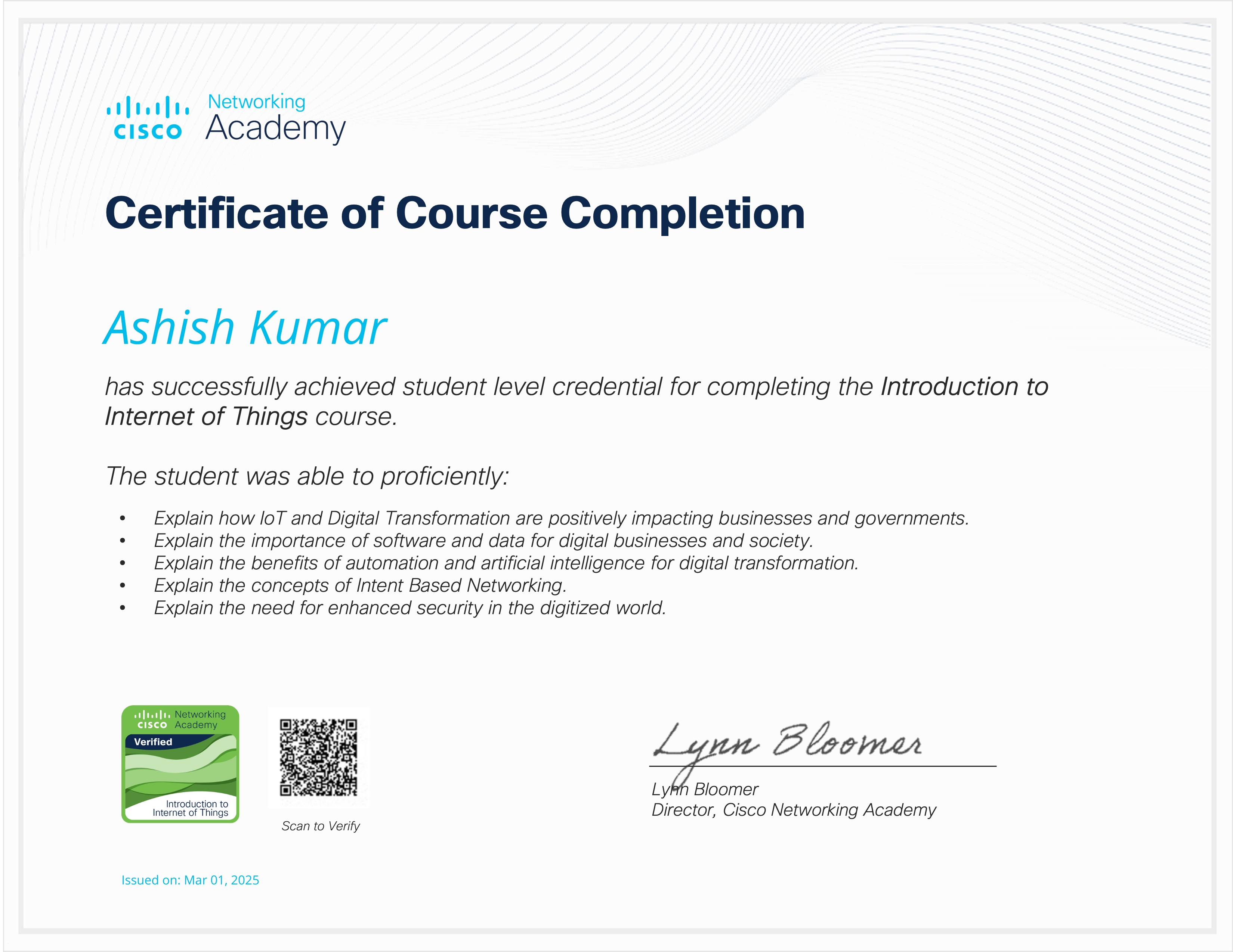 Cisco IoT certificate